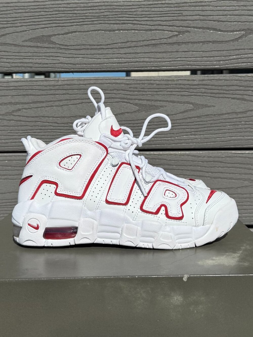 Nike Air More Uptempo "White Varsity Red" New, Never Worn